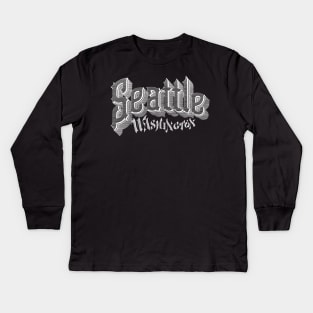 Vintage Seattle, WA Kids Long Sleeve T-Shirt